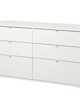 国内宜家代购维哈斯六斗抽屉柜白色/固定/解锁功能140x47x75 厘米