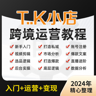 2024tk跨境电商抖音运营教程课程东南亚短视频带货直播起号实操课