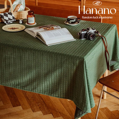 墨绿麦穗桌布美式复古台布定制