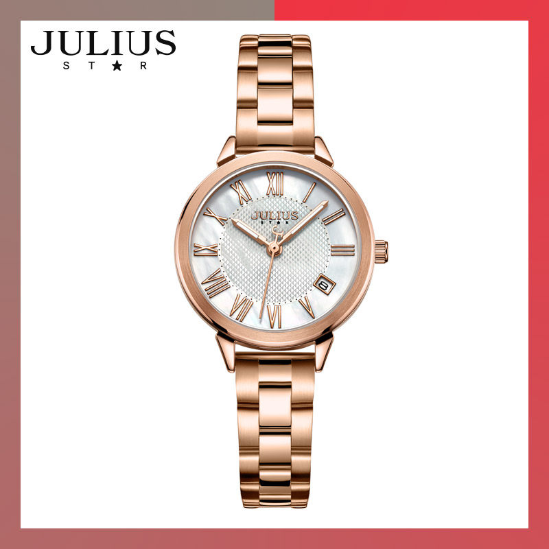 聚利时正品手表夜光日历精钢石英女表时尚潮流明星系列js-015