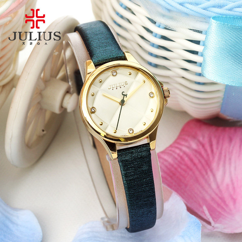 聚利时正品julius韩风时尚简约皮带女表百搭防水石英学生手表女士