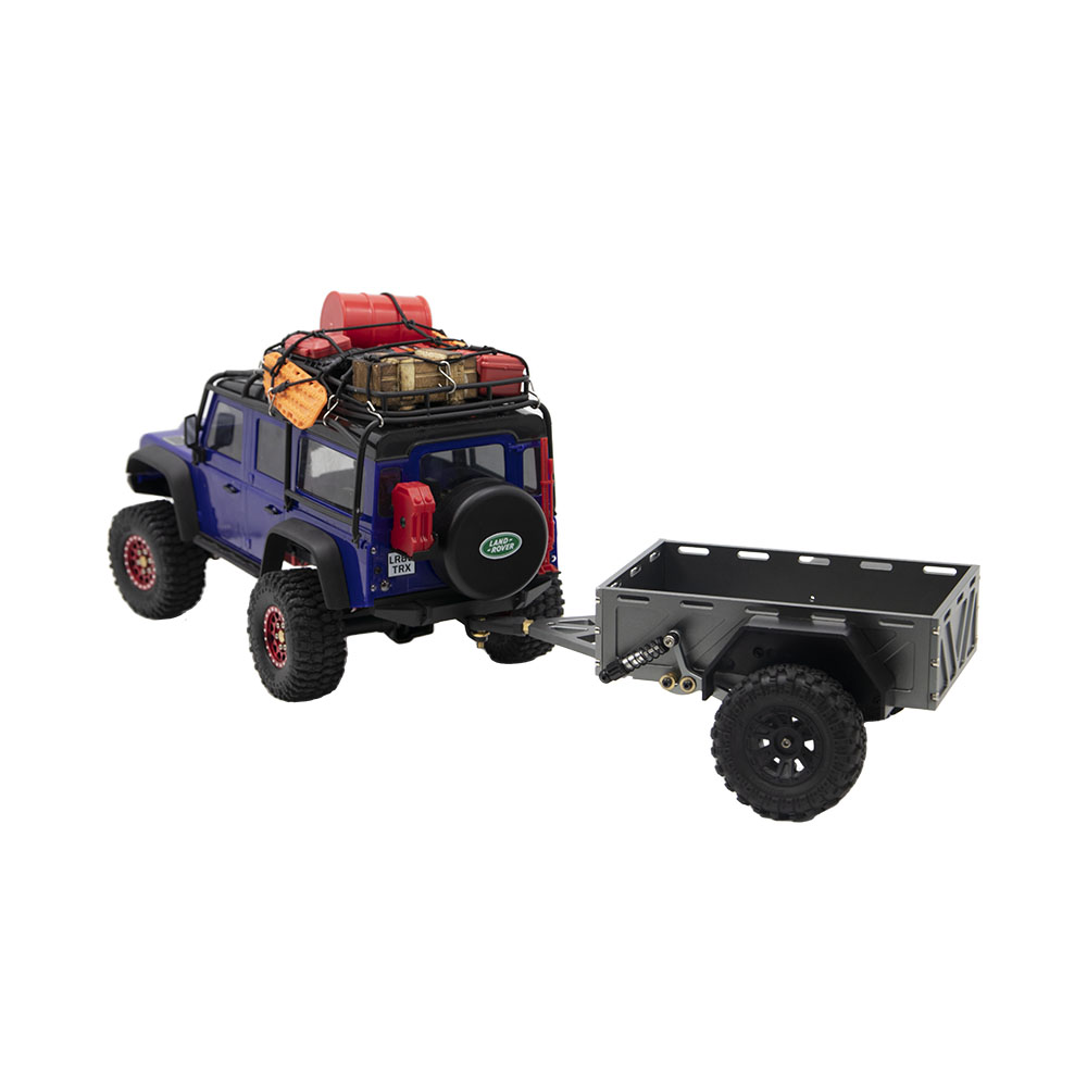 RC攀爬车模型配件1/24 1/18 拖板车 SCX24 TRX4M 铝合金小拖车
