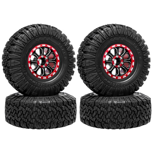 1.9寸 1/10仿真轮毂可调节负值数+KO2胎皮SCX10 TRX4 D90 #LF0005