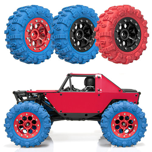 RC 1.45寸圆形轮毂JC胎皮红蓝1/18TRX4M1/24 SCX24 FMS Ascent-18