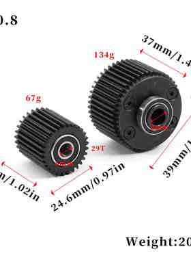 ARRMA 1/10 GORGON 魔蛇 钢波箱差速齿轮47-29T代替ARA311095