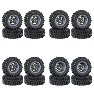 TRX4M 1.2英寸轮胎 碳纤维轮毂 丁基胶轮胎 铝合金SCX24 FMS 1/18