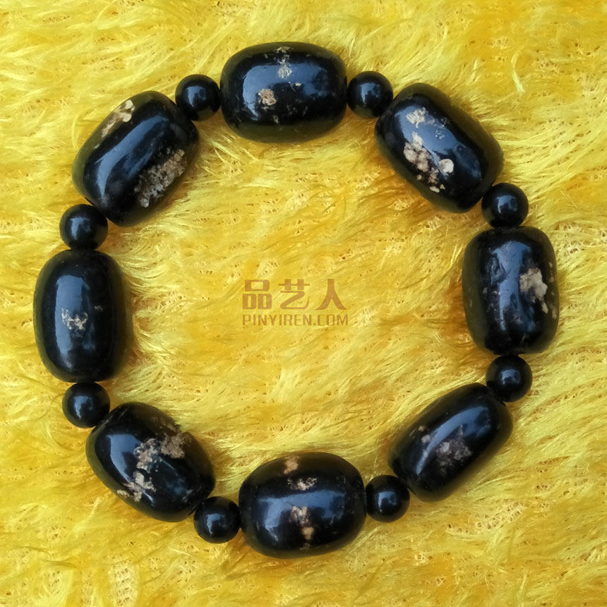 海铁树随形原创设计手串天然花纹款海柳海底树黑珊瑚手链送鉴定料