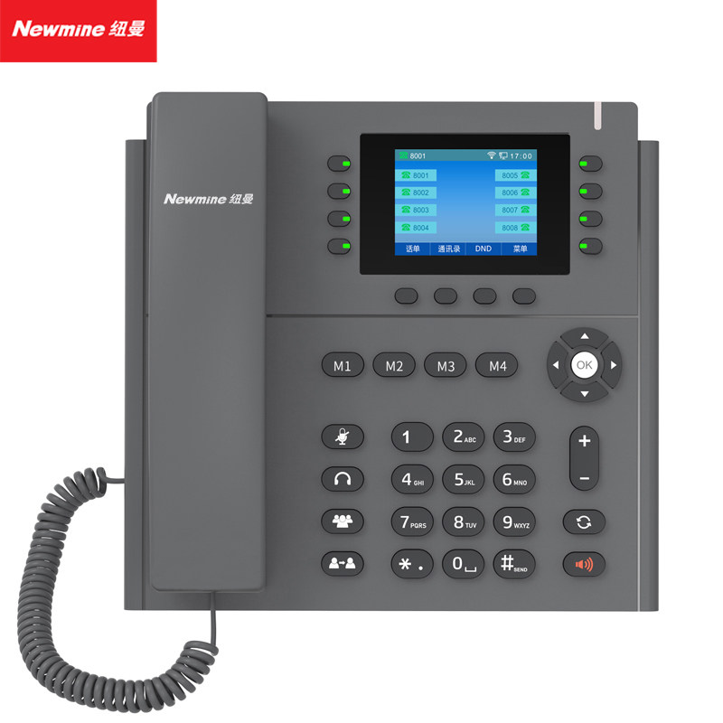 纽曼(Newmine)HL2008TSD-608(R)IP电话机 POE供电   黑色 台