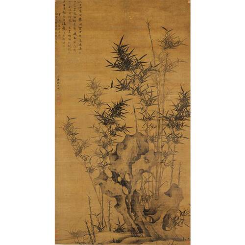 高清复刻元代顾安幽篁秀