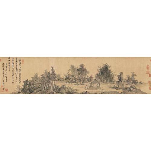 高清复刻元代吴镇草亭诗