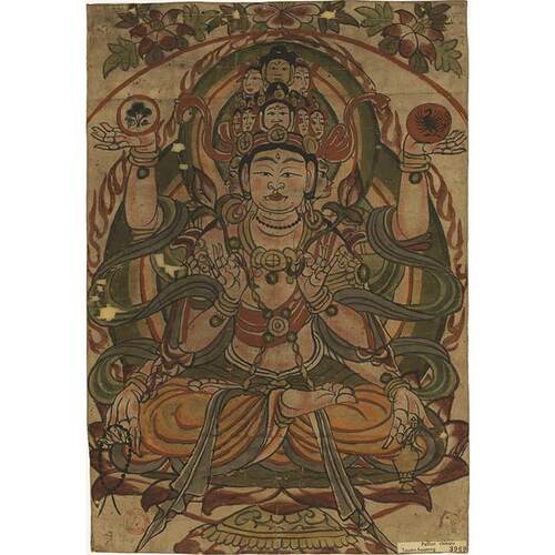 名画复制品刻敦煌彩绘六