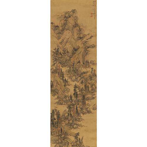 高清复刻代蓝瑛之子孟秋
