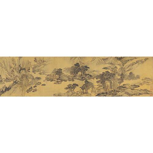 高清复刻明代凌必正山水