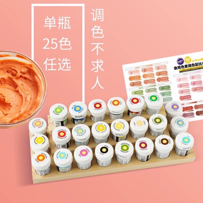 惠尔通食用色素烘焙翻糖蛋糕奶油色素食品级水性裱花调色膏wilton