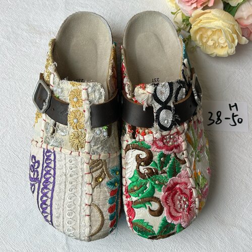 Bhoomi古布勃肯鞋蓝白百搭单品手工个性复古一鞋一拍38-50H