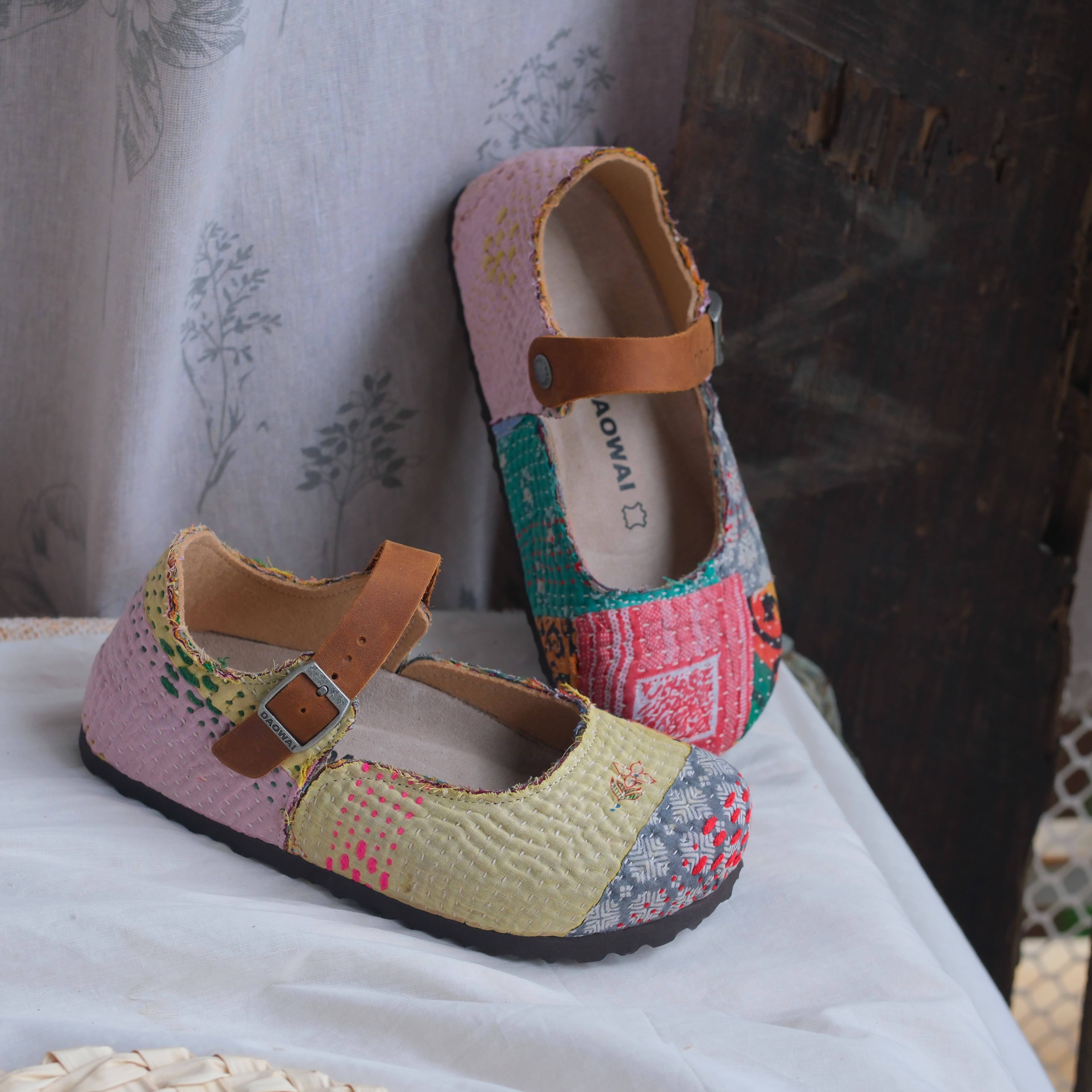 Bhoomi古布勃肯鞋时尚百搭单品手工个性撞色复古一鞋一拍36-50