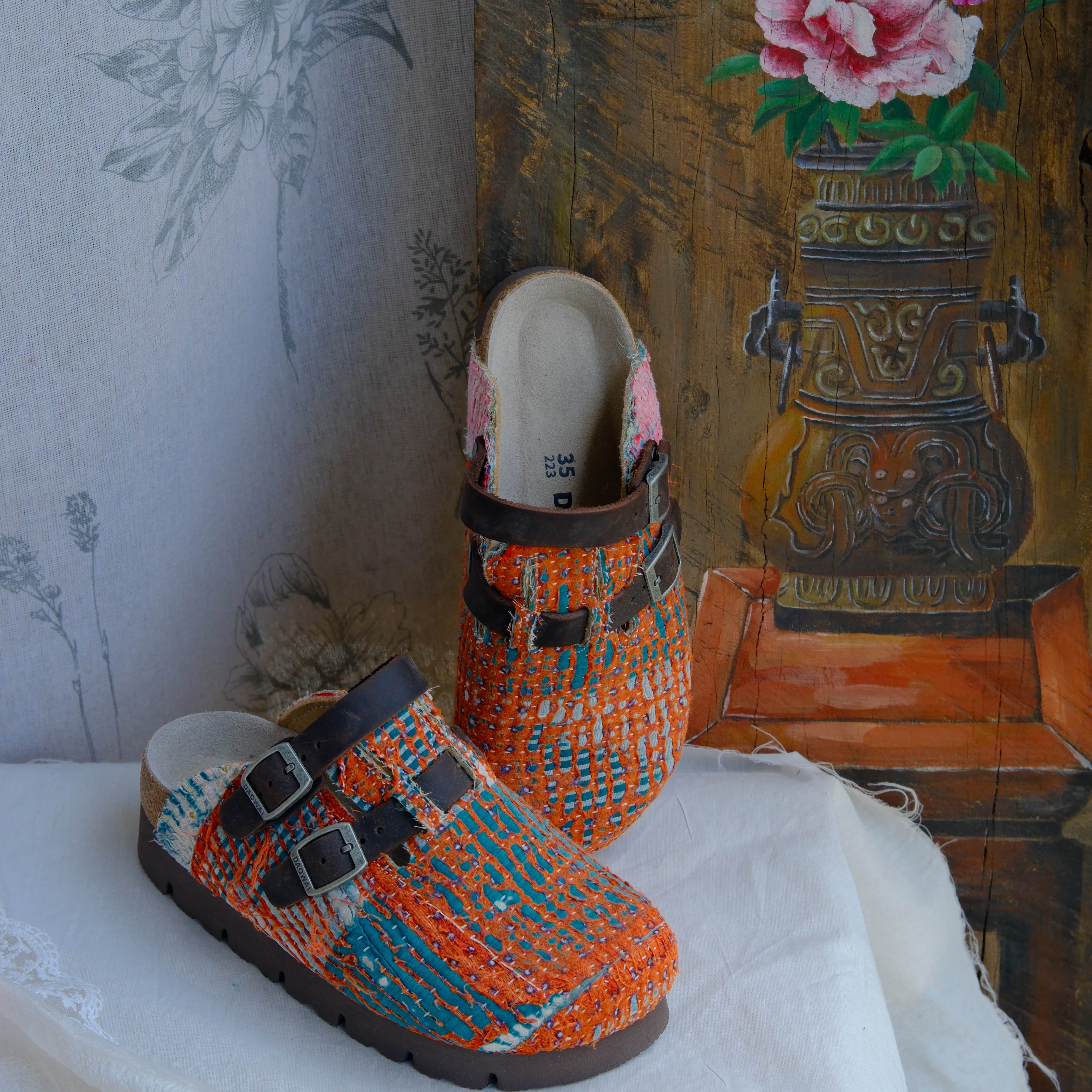 Bhoomi古布勃肯鞋时尚百搭单品手工个性撞色复古35-17H