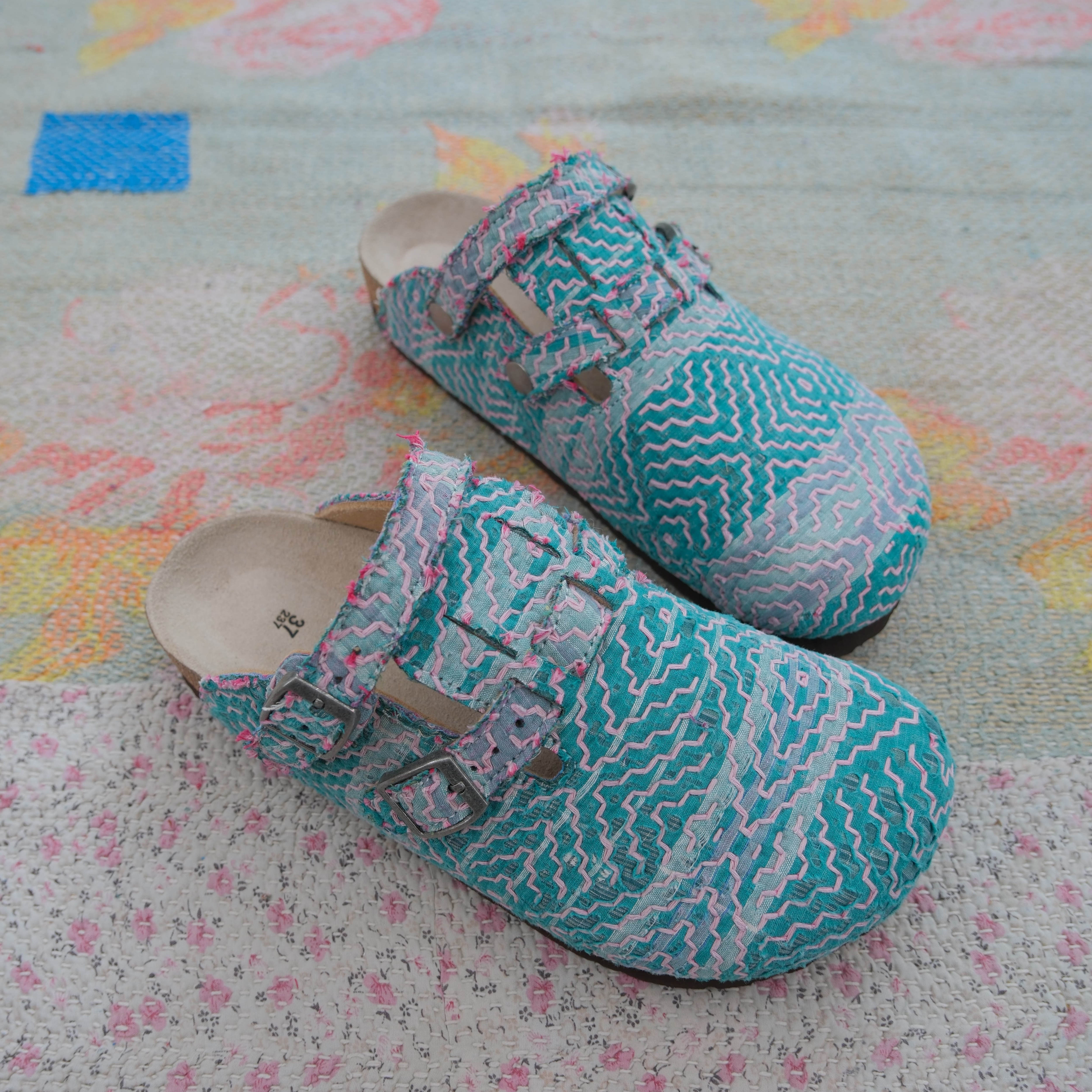 古布勃肯鞋时尚百搭单品手工个性撞色复古一鞋一拍37-309