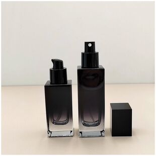 高级加厚方形玻璃分装瓶 按压式泵头乳液喷雾卸妆油化妆水空瓶子