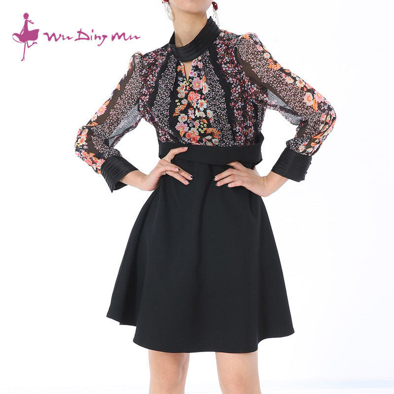 五丁目衣舍字雪纺连衣裙女百搭