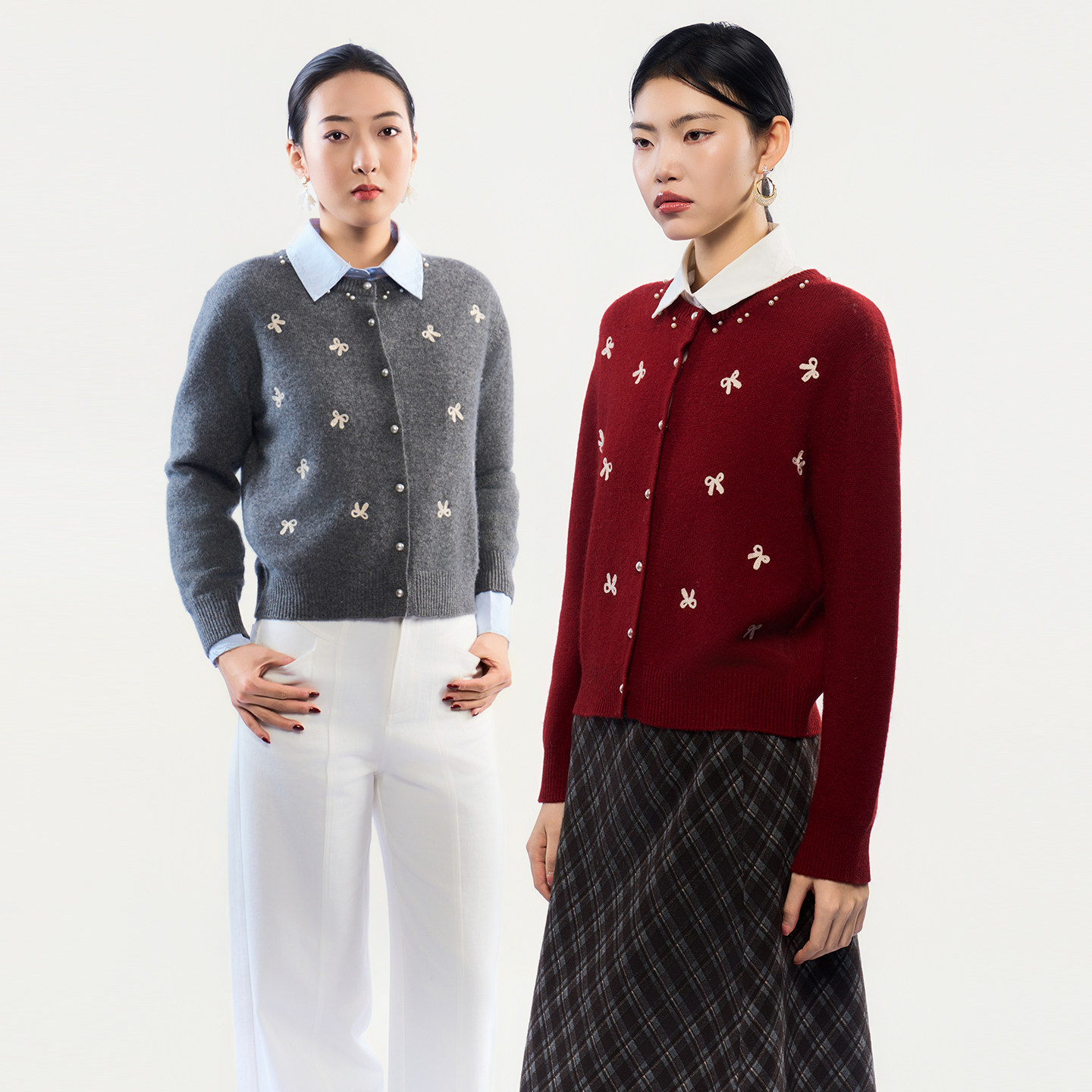 五丁目衣舍新款淑女风蝴蝶结刺绣珍珠开衫毛衣女羊毛外套69905337,女装/女士精品,毛衣,淘宝优惠券,粉丝福利购,淘宝优惠卷