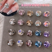 手工堆钻高闪新款 美甲饰品高品肥方堆钻成品爆款 水晶大钻指甲钻石