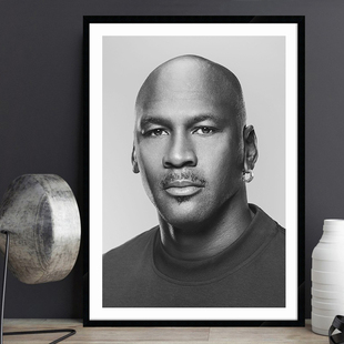 迈克尔乔丹 科比 NBA篮球明星海报装饰画宿舍卧室工业风酒吧挂画
