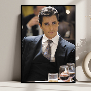 克里斯蒂安贝尔Christian Bale 蝙蝠侠主演欧美明星海报酒吧挂画