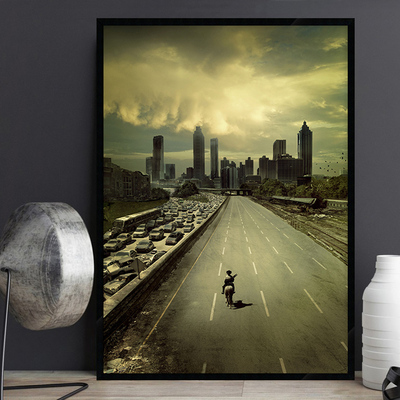 The Walking Dead行尸走肉 美剧电影海报装饰画酒吧宿舍有框挂画