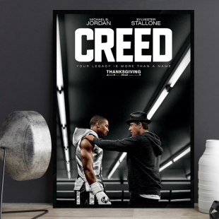 Creed 奎迪电影海报装饰画拳击搏击馆健身房运动体育励志有框挂画