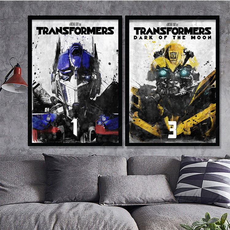 Transformers 变形金刚 经典科幻电影海报装饰画影院个性床头挂画