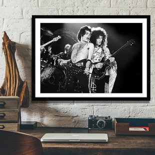 Queen freddie mercury 皇后乐队摇滚音乐海报酒吧怀旧复古装饰画