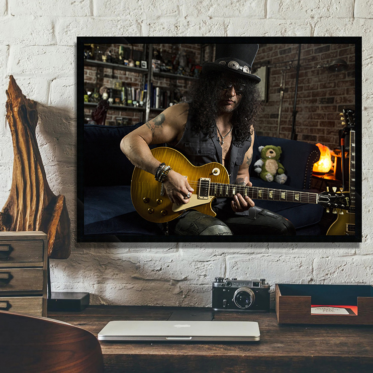 slash 欧美摇滚乐队明星海报装饰画酒吧KTV吉他琴行复古怀旧壁画