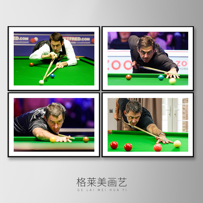 奥沙利文斯诺克明星海报装饰画台球室客厅卧室墙壁沙发背景墙挂画