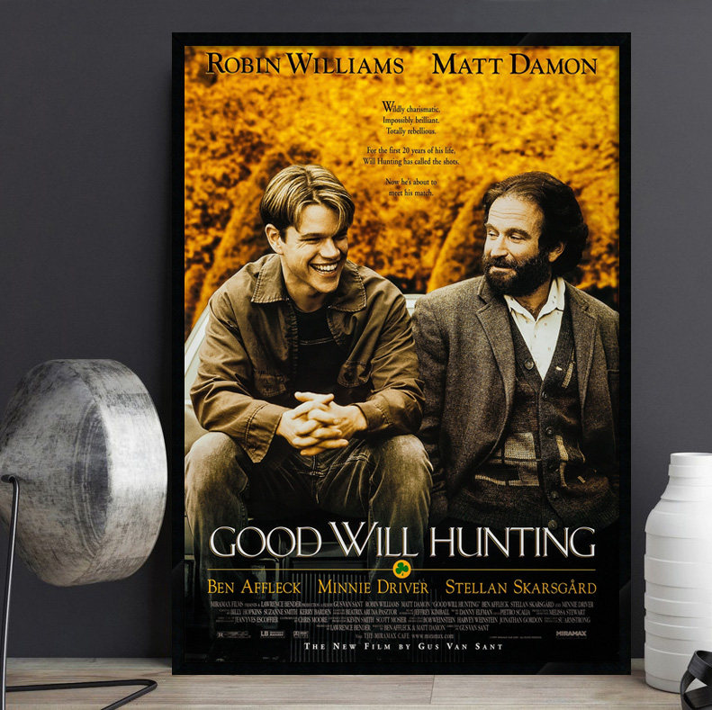 Good Will Hunting心灵捕手 经典电影海报装饰画酒吧餐厅饭店挂画