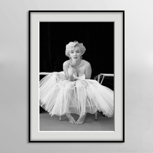 Marilyn Monroe 玛丽莲梦露海报装饰画黑白摄影餐咖啡厅酒吧挂画