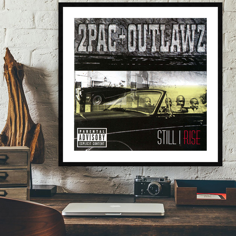 2pac海报装饰画美国黑人Rapper饶舌说唱歌手KTV酒吧挂画书房壁画