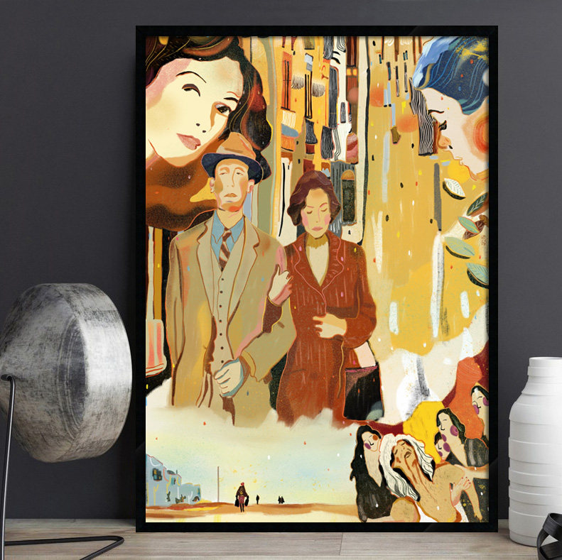 西西里的美丽传说 经典电影海报装饰画莫妮卡贝鲁奇餐厅床头挂画