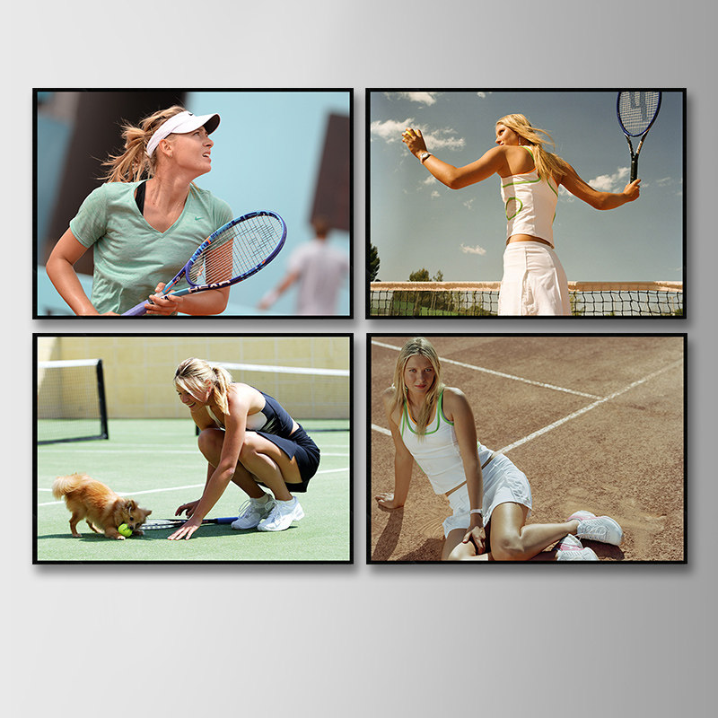 Sharapova 莎拉波娃网球体育美女明星海报装饰画客厅球馆励志挂画