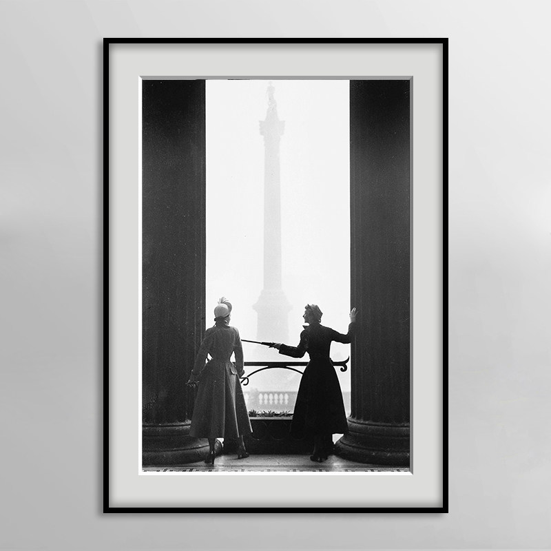 norman parkinson 时尚黑白摄影服装女装店网红店高级感轻奢挂画