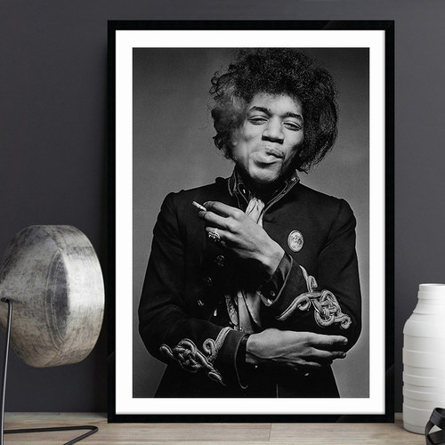 Jimi Hendrix 吉米亨德里克斯海报摇滚明星吉他琴房酒吧装饰画
