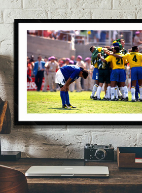 Roberto Baggio 罗伯托·巴乔 意大利足球明星海报 餐厅酒吧挂画