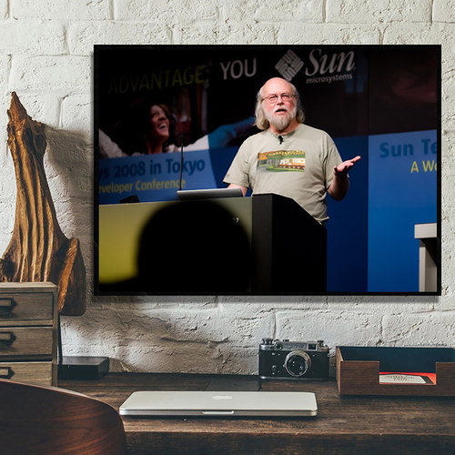 James Gosling Java创始人詹姆斯高斯林名人挂画办公室励志装饰画