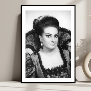 卡巴耶 西班牙女高音歌唱家海报装饰画名人文艺音乐教室琴房挂画