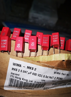 威马WIMA-MKS2 薄膜电容器 630V 0.047UF MKS2  473 47NF  P=5MM