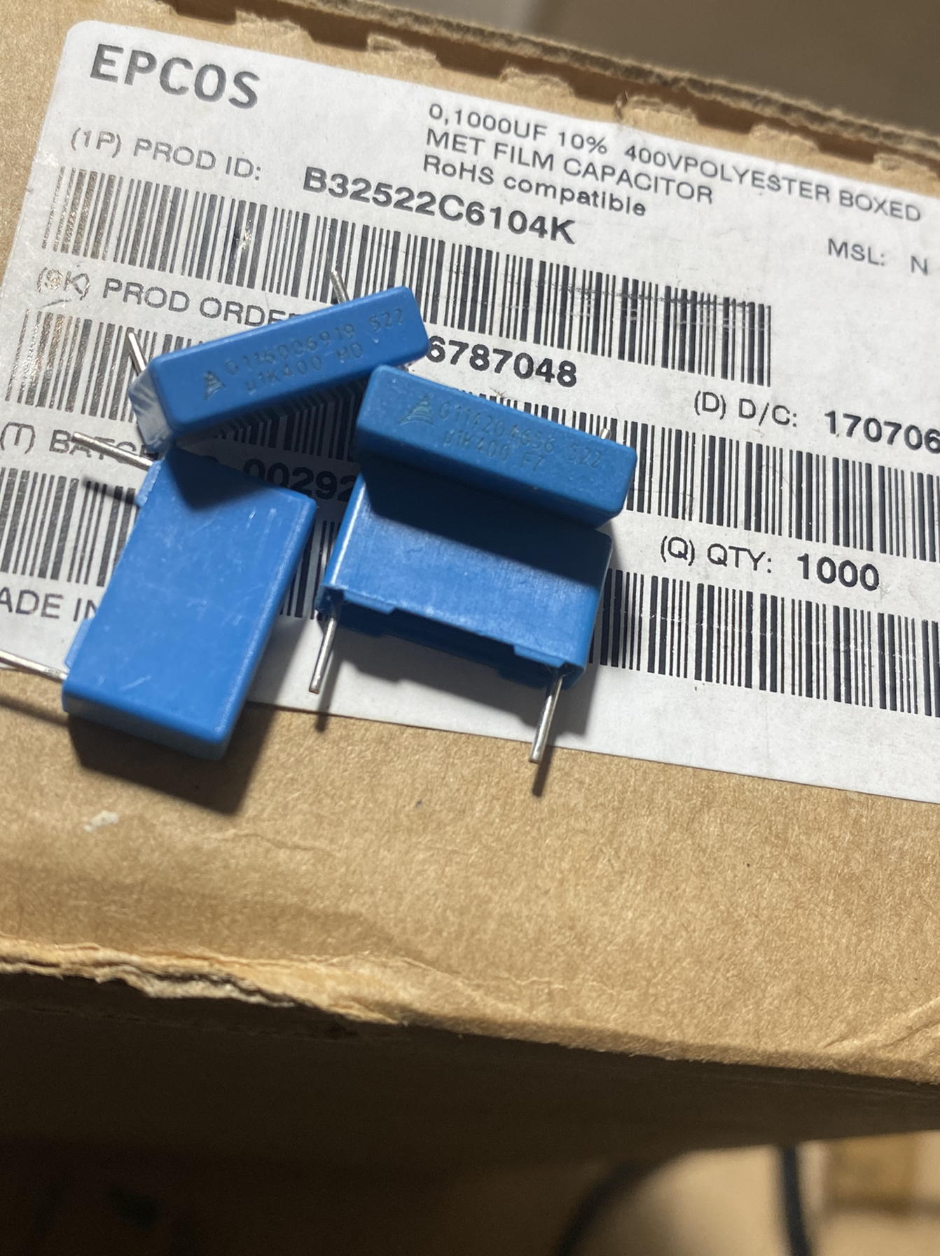 EPCOS400V1040.1UF薄膜电容