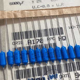 63V 6800P 682 飞利浦BC轴向锡箔薄膜电容器 6800PF