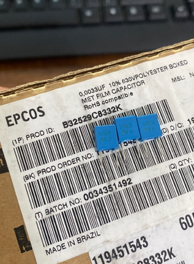 B32529C8332K 630V3300PF/332 EPCOS薄膜电容 P5