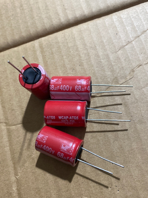 电容 400V68UF 进口 红袍音频电解电容器 68uf/400v 16*25