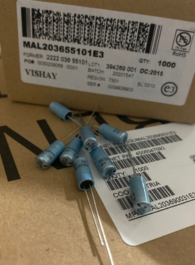 16V100UF/16V VISHAY036系电解电容器 MAL203655101E3 5*11